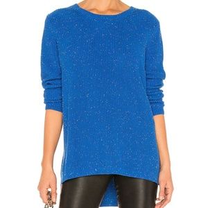 525 America Emma Shaker Long Sleeve Sweater - Blue Indigo Confeti - Size Large